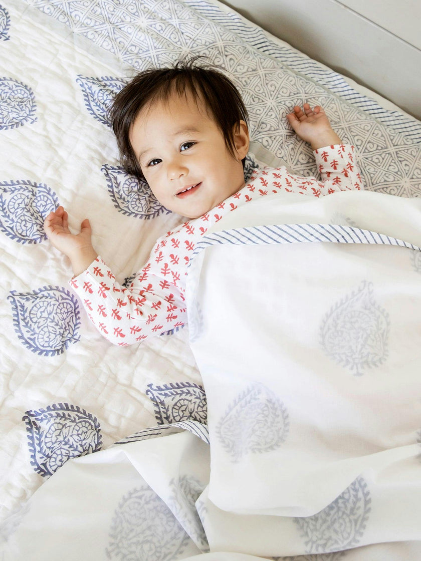 Luxe Natural Cotton Receiving Blanket