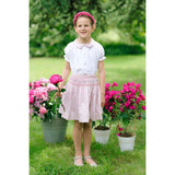 Marie Floral Blue Skirt & Short Sleeve Blouse