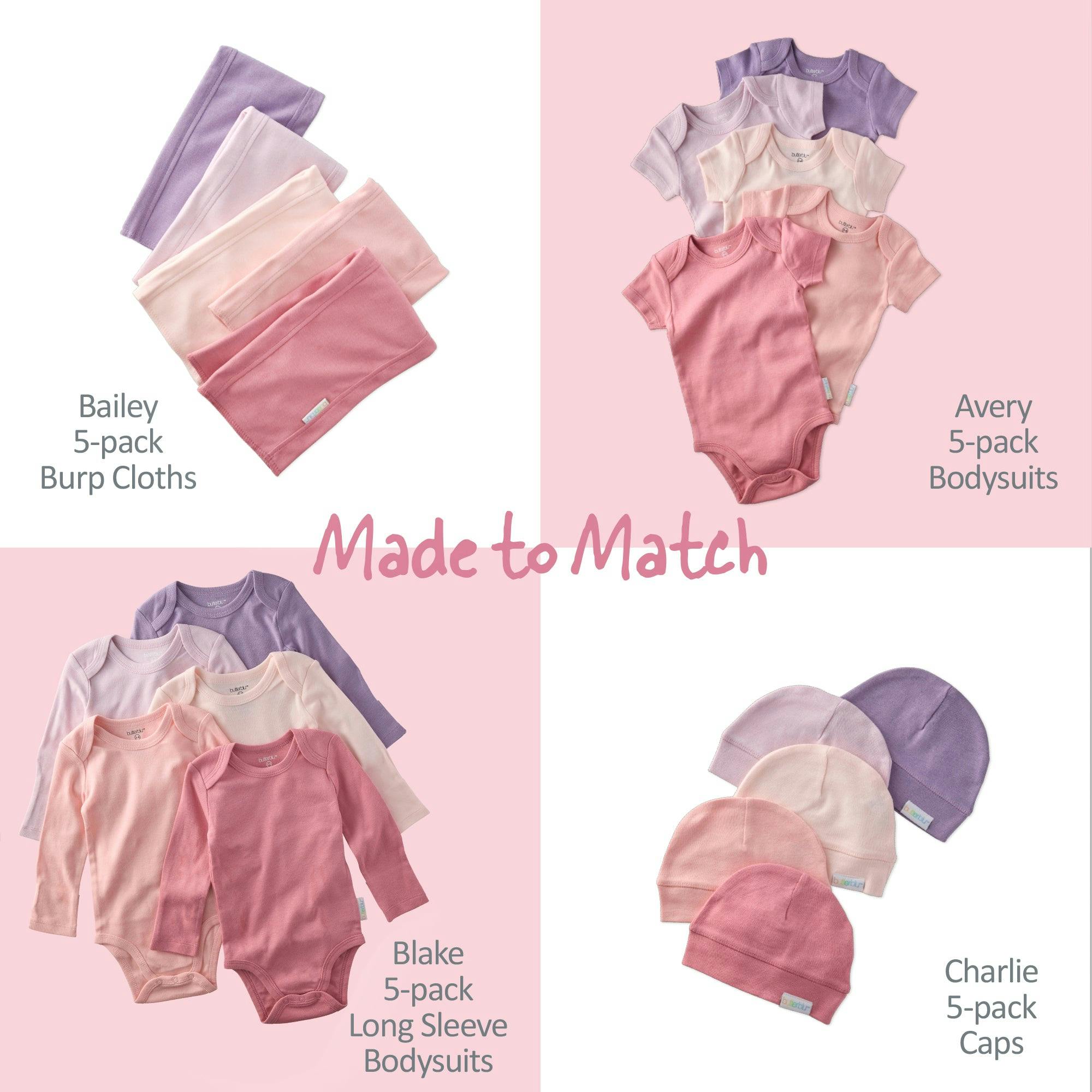 BAILEY 5-Pack BAILEY Burp Cloths
