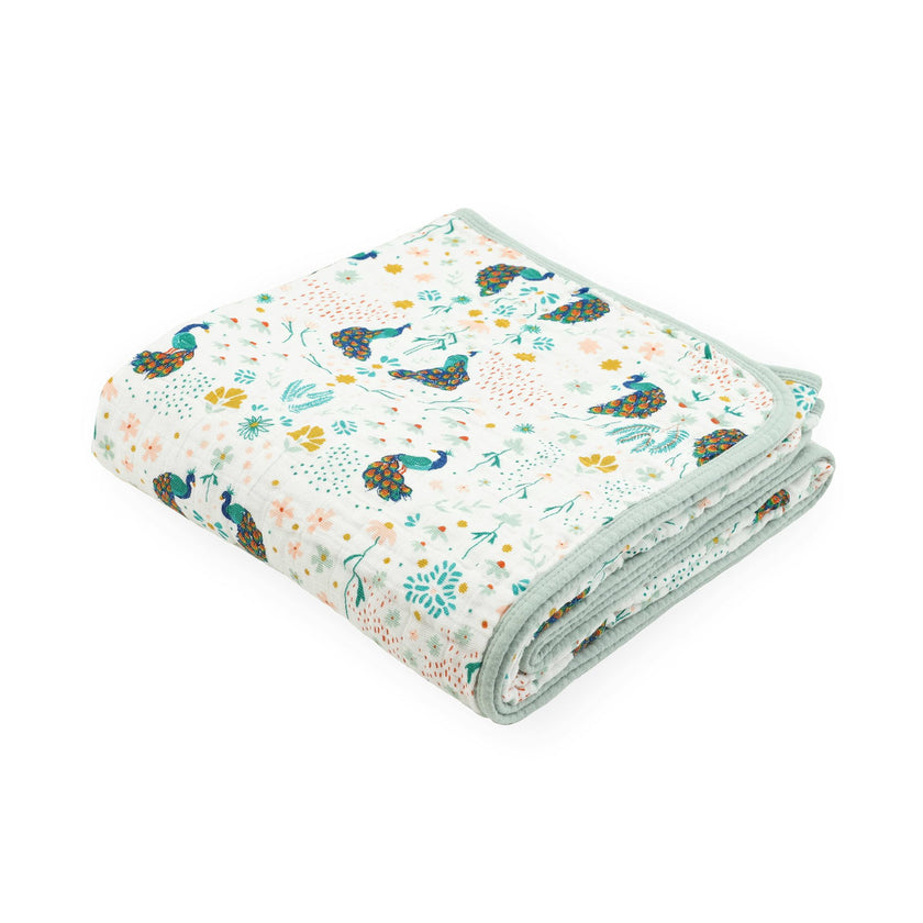 Original Cotton Muslin Quilt - Peacock