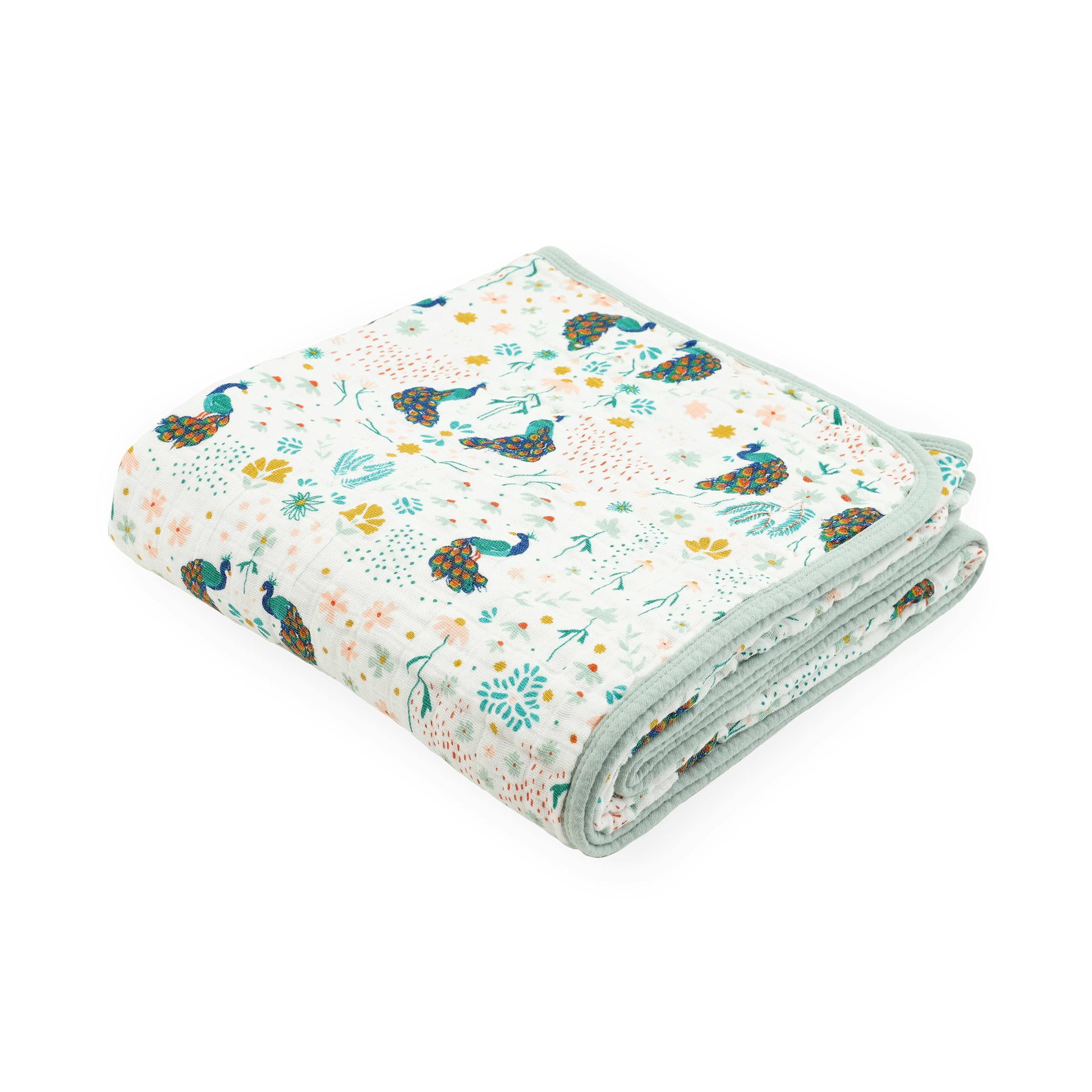 Original Cotton Muslin Quilt - Peacock