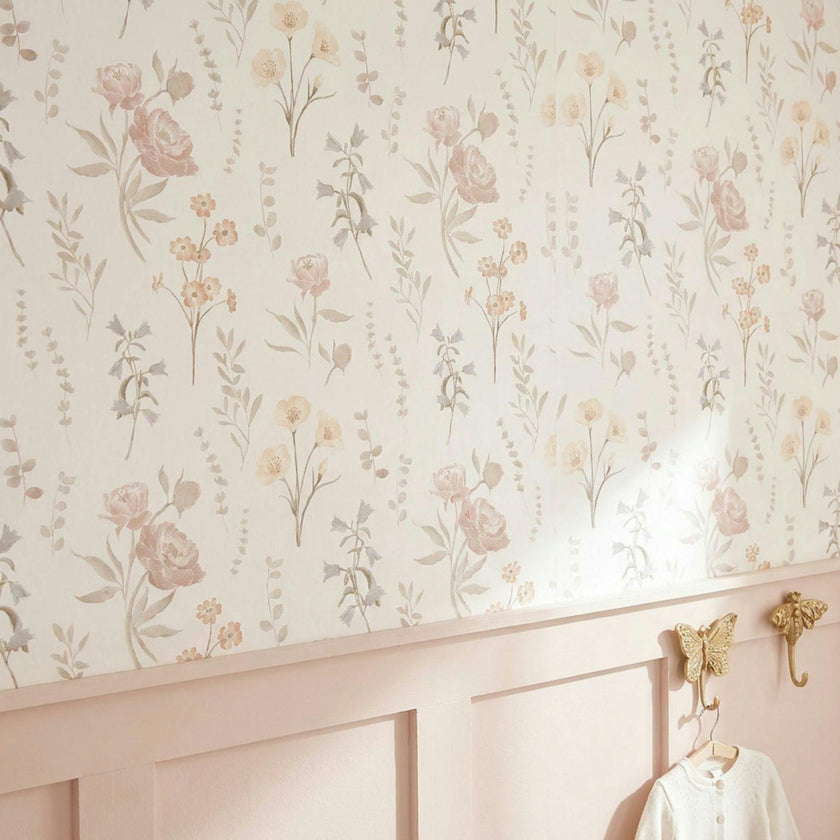 Violet Wildflower Nursery Wallpaper