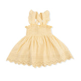Solid Muslin Italian Straw - Smocked Top with Bloomer