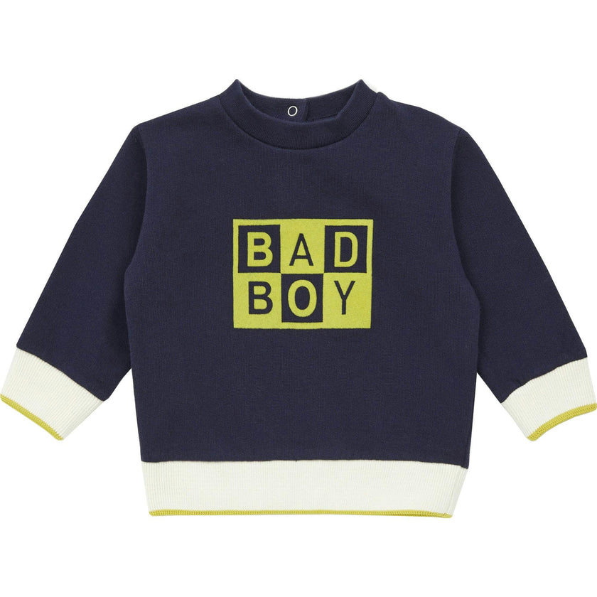 BONTON Sporty Blue Bad Boy Baby Sweatshirt