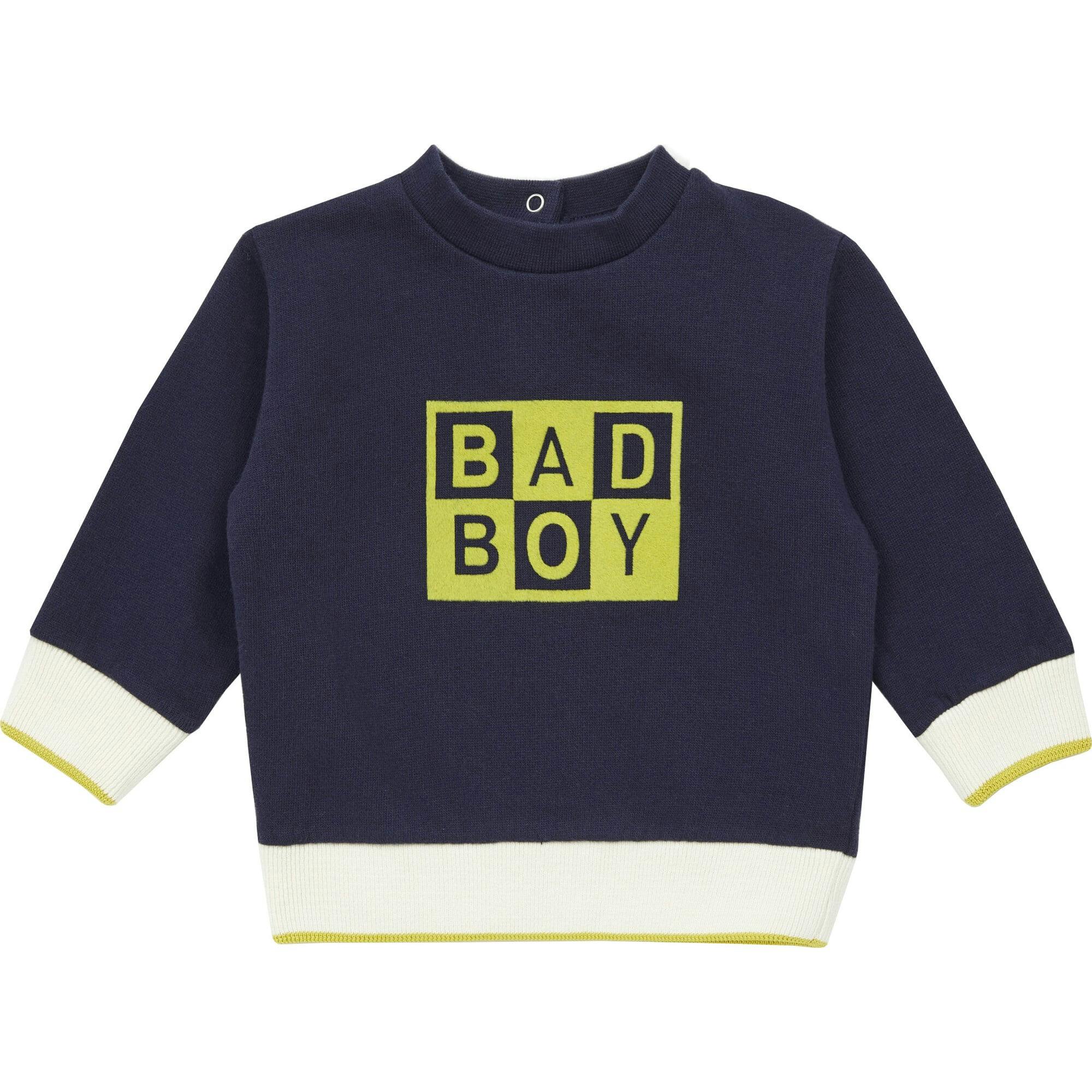 BONTON Sporty Blue Bad Boy Baby Sweatshirt