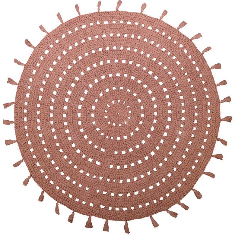 Nila Hand-Crocheted Tassel Round Rug