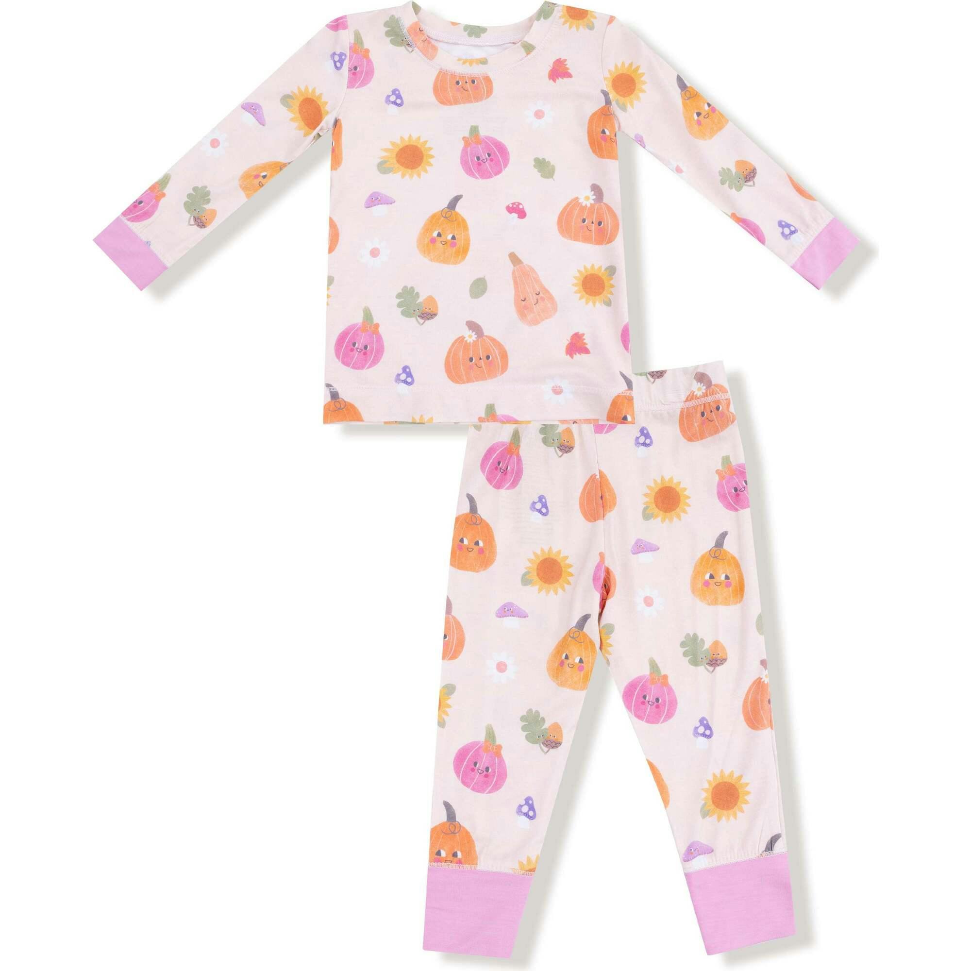 Autumn Pumpkins - Pink - Long Sleeve Loungewear Set