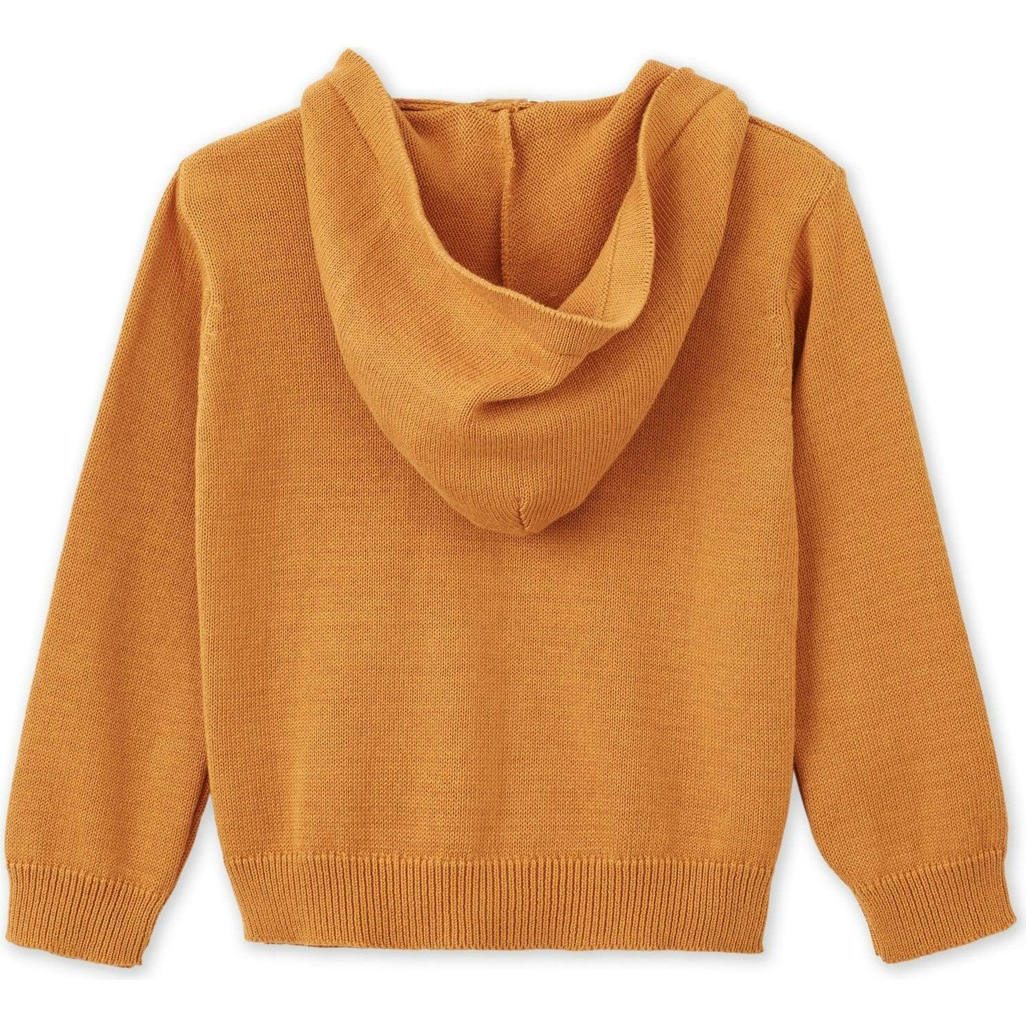 Organic Cotton Knit Cardigan, Orange
