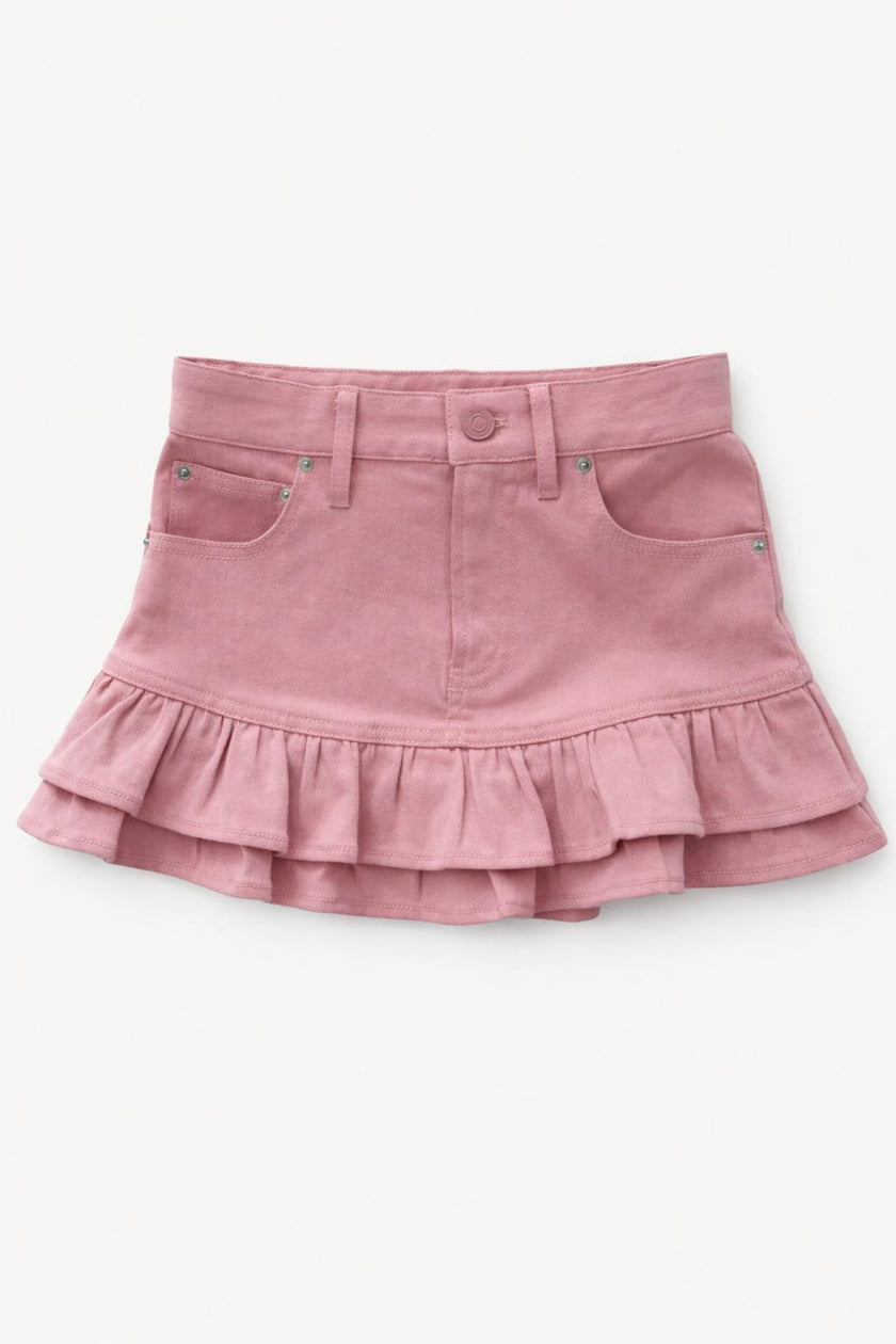 Denim Skirt Pink