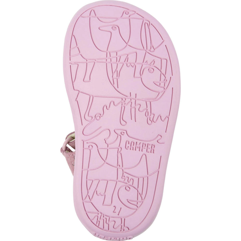 Bicho Leather First Walker Sandals, Pink