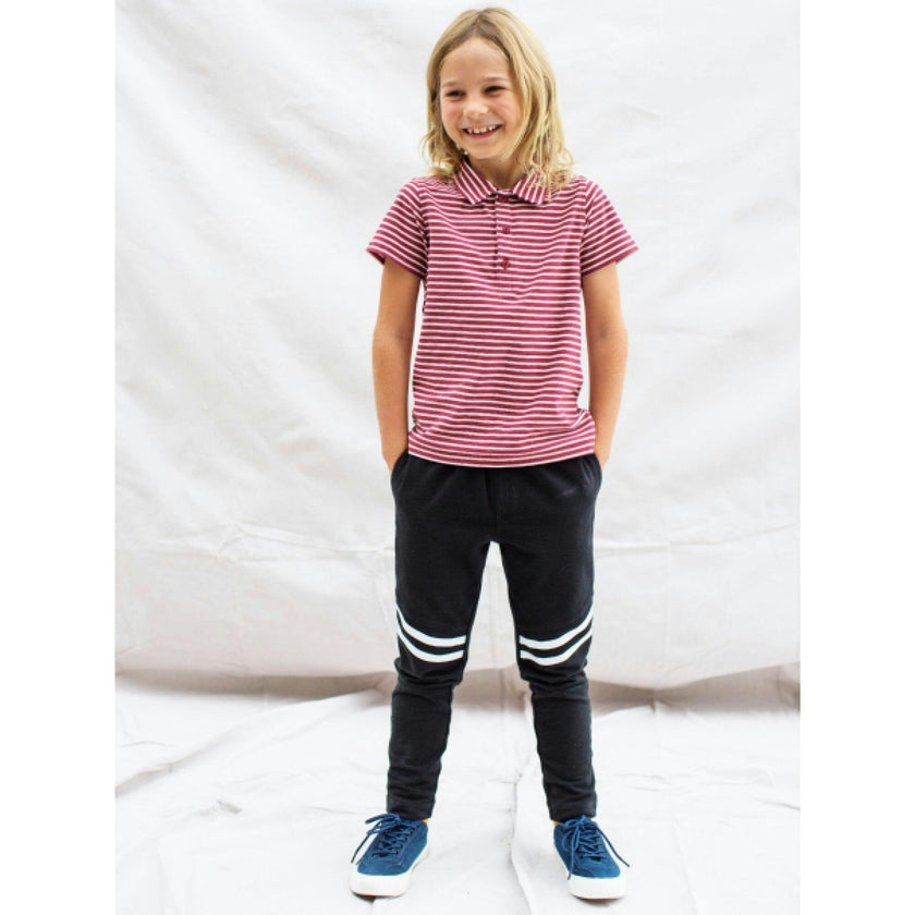 Speedy Striped Play Pants, Black