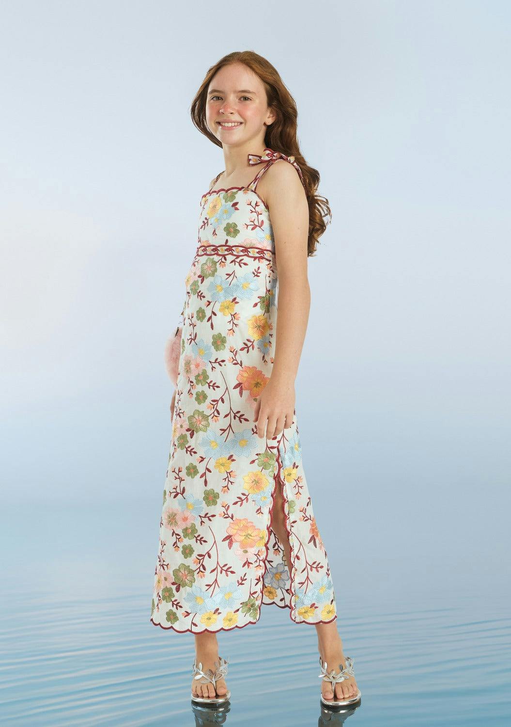 Penelope Cotton Embroidery Maxi Dress