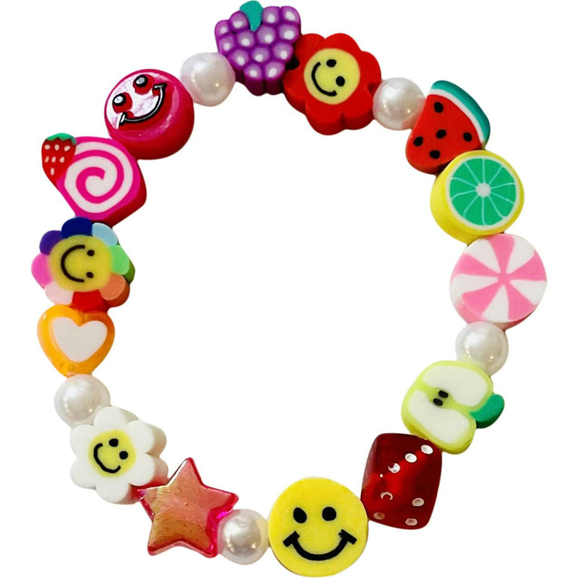 Happy Beaded Bracelet Set of 3
