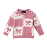 Infant Chenille Sweater Set with Headband| Pink Bows