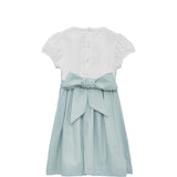 Rose Hand Smocked Dress in Sea Blue