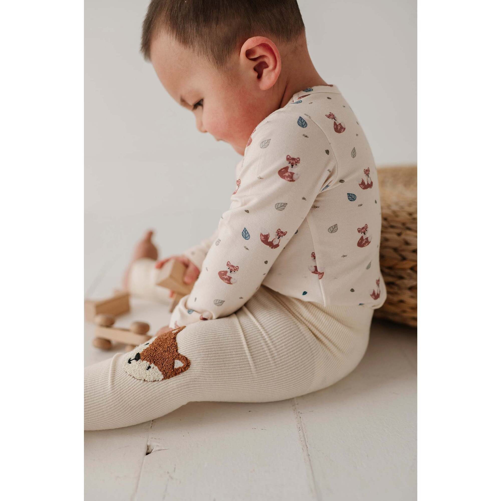Baby Long Sleeve Bodysuit Footprints