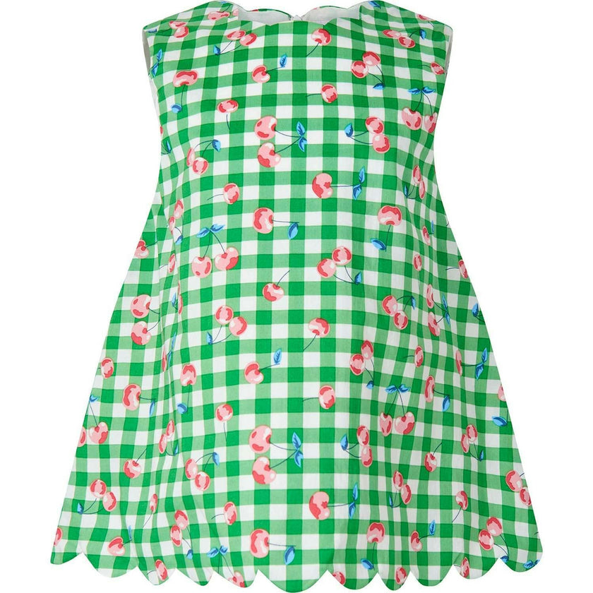 Cherry Check Scalloped Top and Short Set