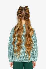 Printed Jersey Long Sleeve T-Shirt Green Floral Print