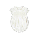 Antoinette Ceremony White Smocked Baby Bubble