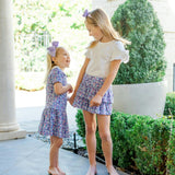 Maggie Girls' Tiered Skirt Blackberry Floral