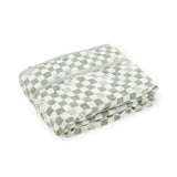 Organic Cotton Muslin Baby Quilt - Green Checker (Walmart)