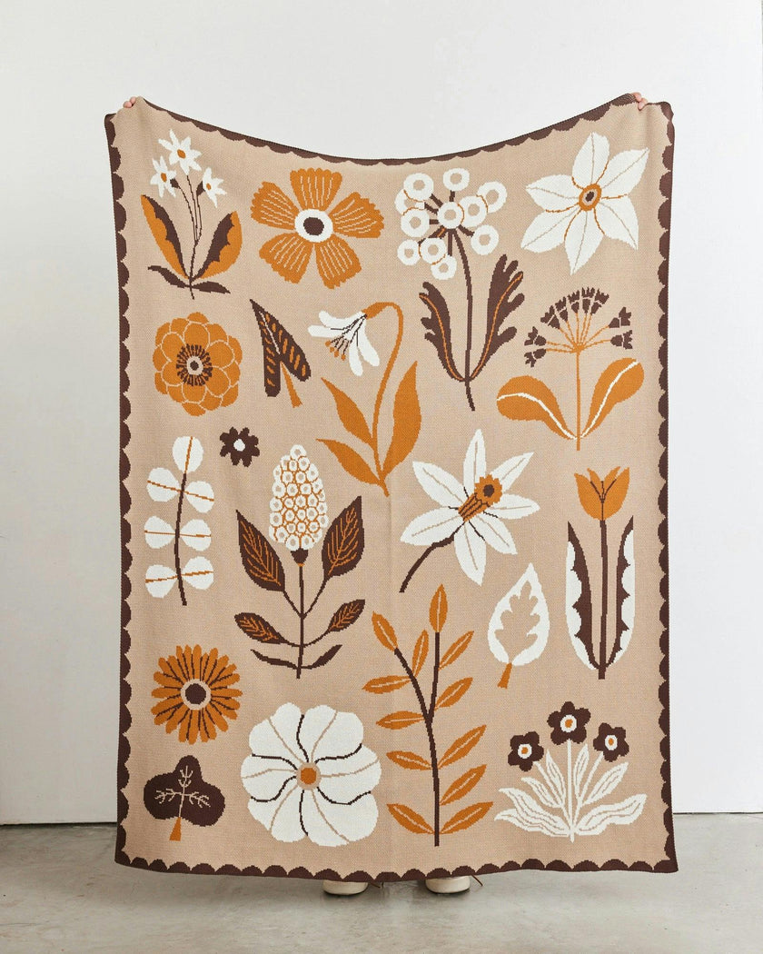 Petals Knit Throw Blanket