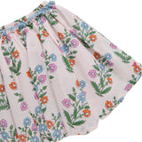 Girls Gianna Skirt - Pink Dewdrop Block Print
