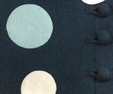 Hand Felted Wool Blue Polka Dots Christmas Tree Skirt 60" Arcadia Home
