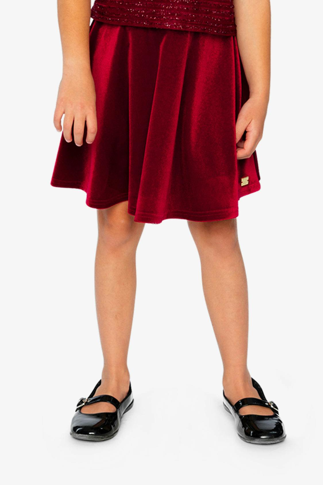 Velvet Skirt Red