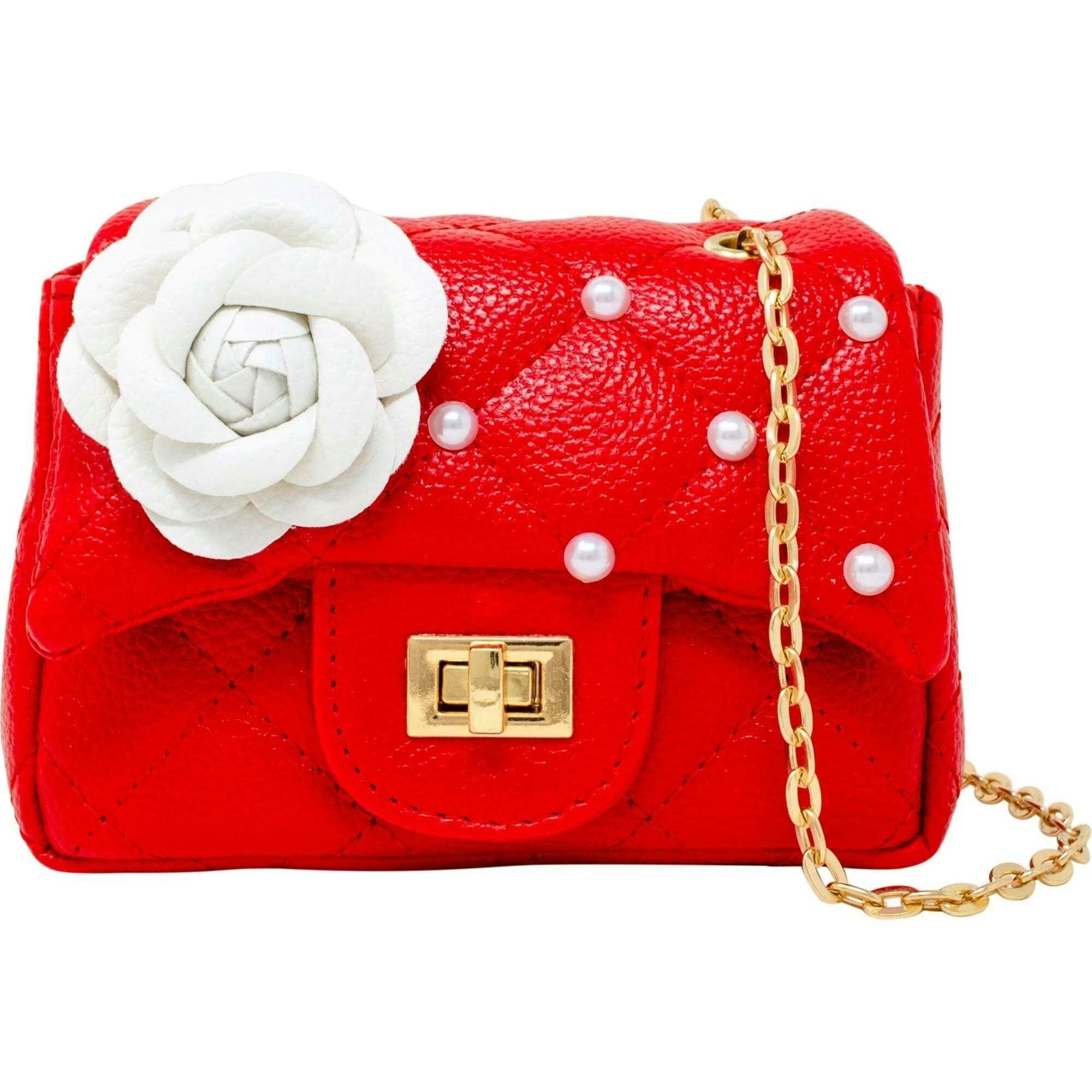 Classic Quilted Flower Pearl Handbag
