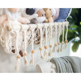 Willow Hanging Macrame Basket Storage
