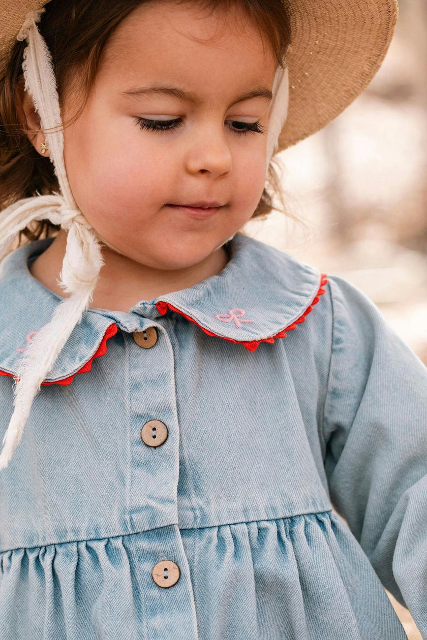 Clementine Dress in Denim Darling