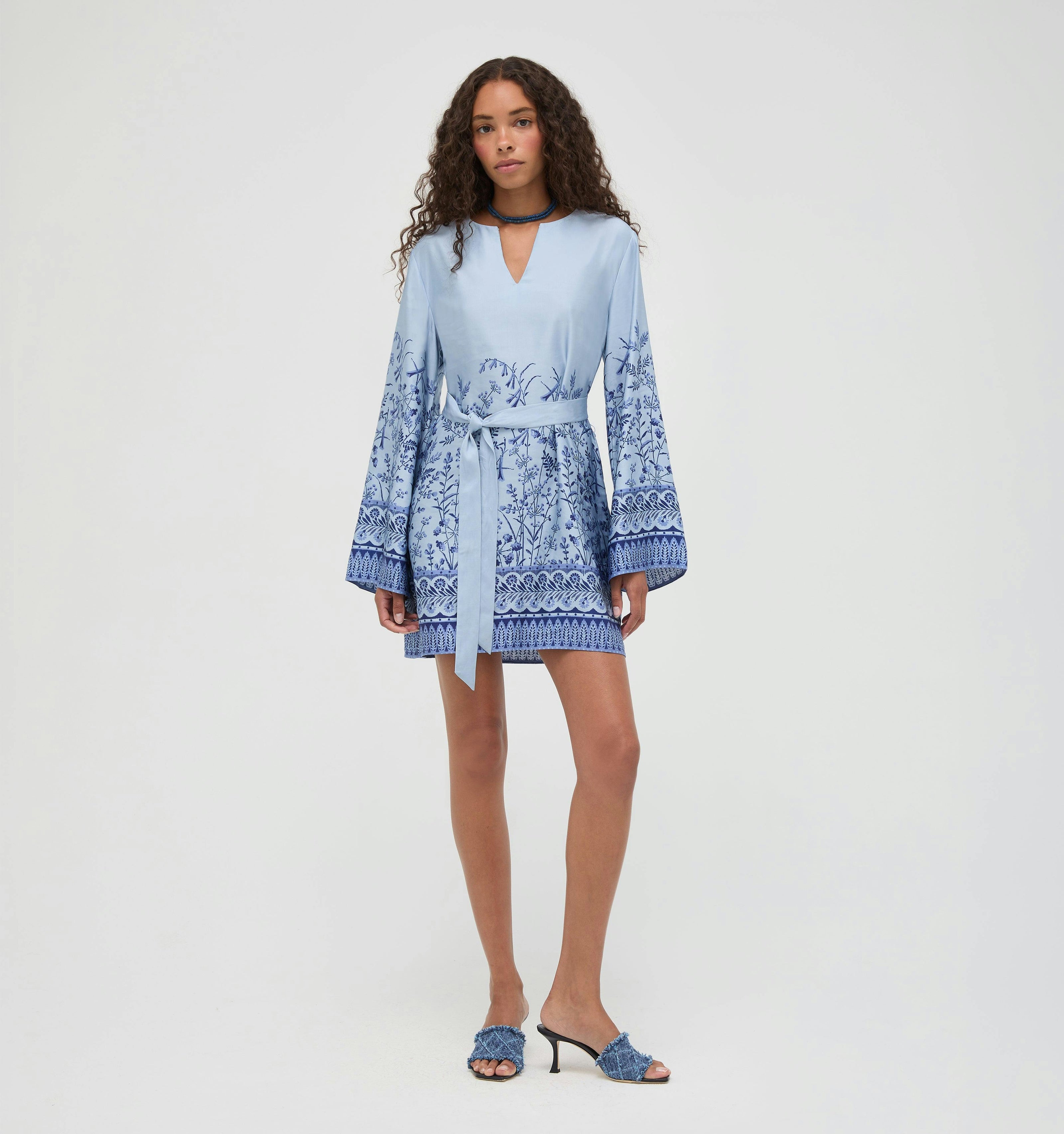 The Magnolia Tunic - Cornflower Wildflower Field