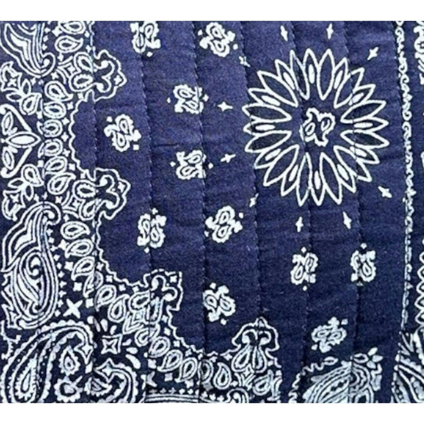 Amalie Women's Kaftan Patchwork Bandana, Navy