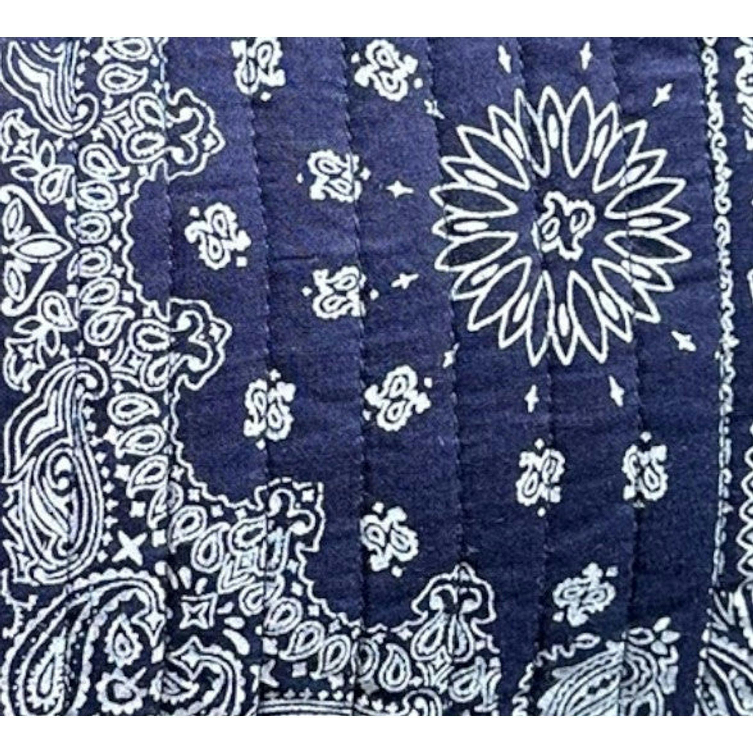 Amalie Women's Kaftan Patchwork Bandana, Navy