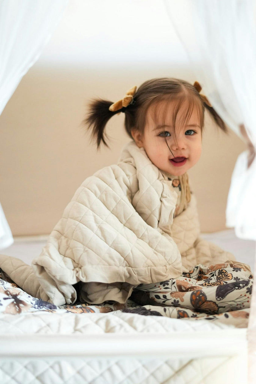 Flutter Ruffle Quilted Blanket: Core Collection