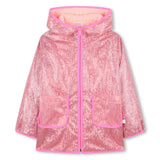 Transparent waxed jacket decorated with sequins