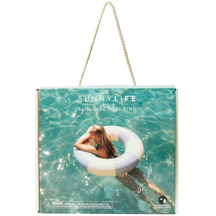 Slim Tube Pool Ring: La Mer Med Blue