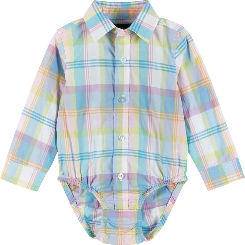 Infant Plaid Poplin and Sweater Vest Set