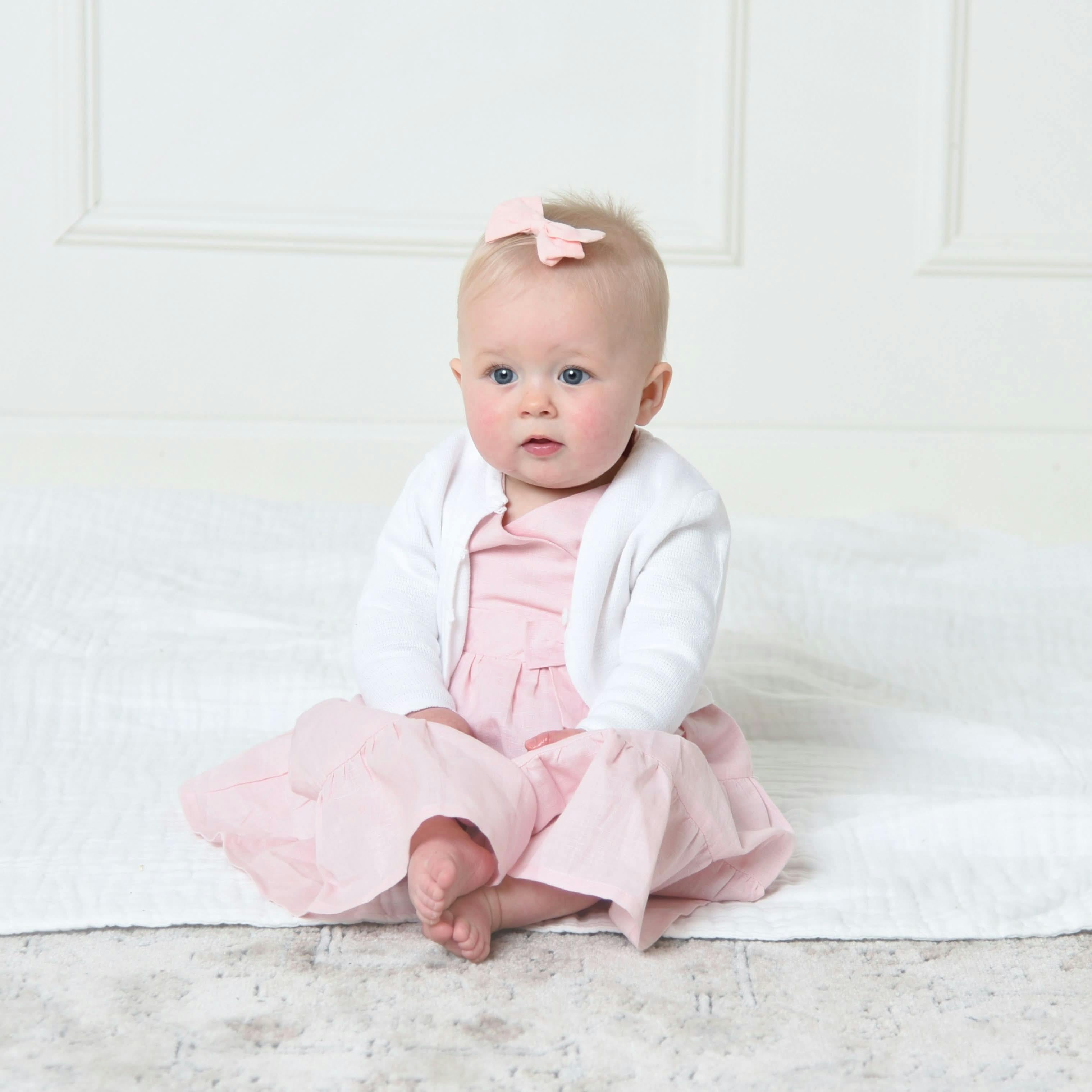 Cropped Curved Hem Cardigan - Baby