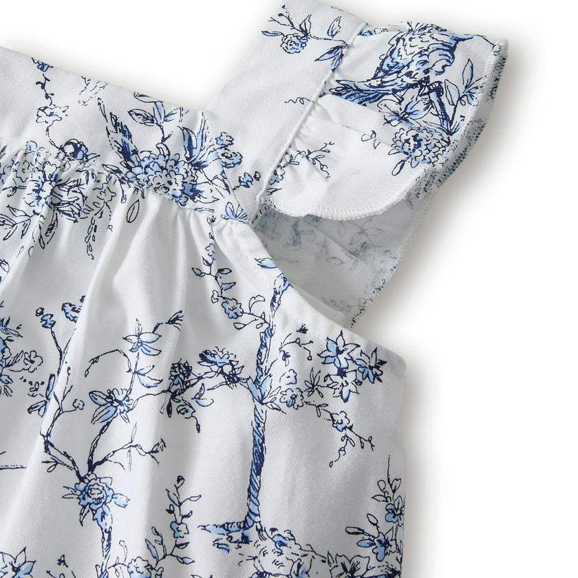 Girl's Twill Clara Short Set in Timeless Toile