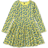 Long Sleeve Twirl Dress, Yellow