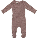 Marled Ribbed Knit Footie