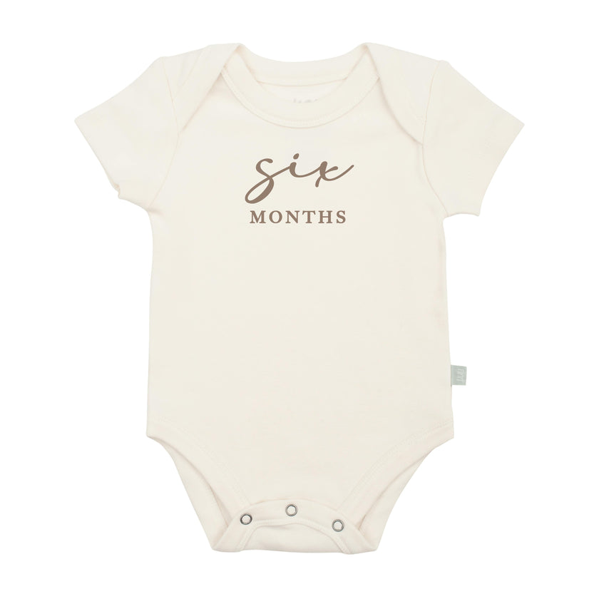 graphic bodysuit | six months milestone taupe