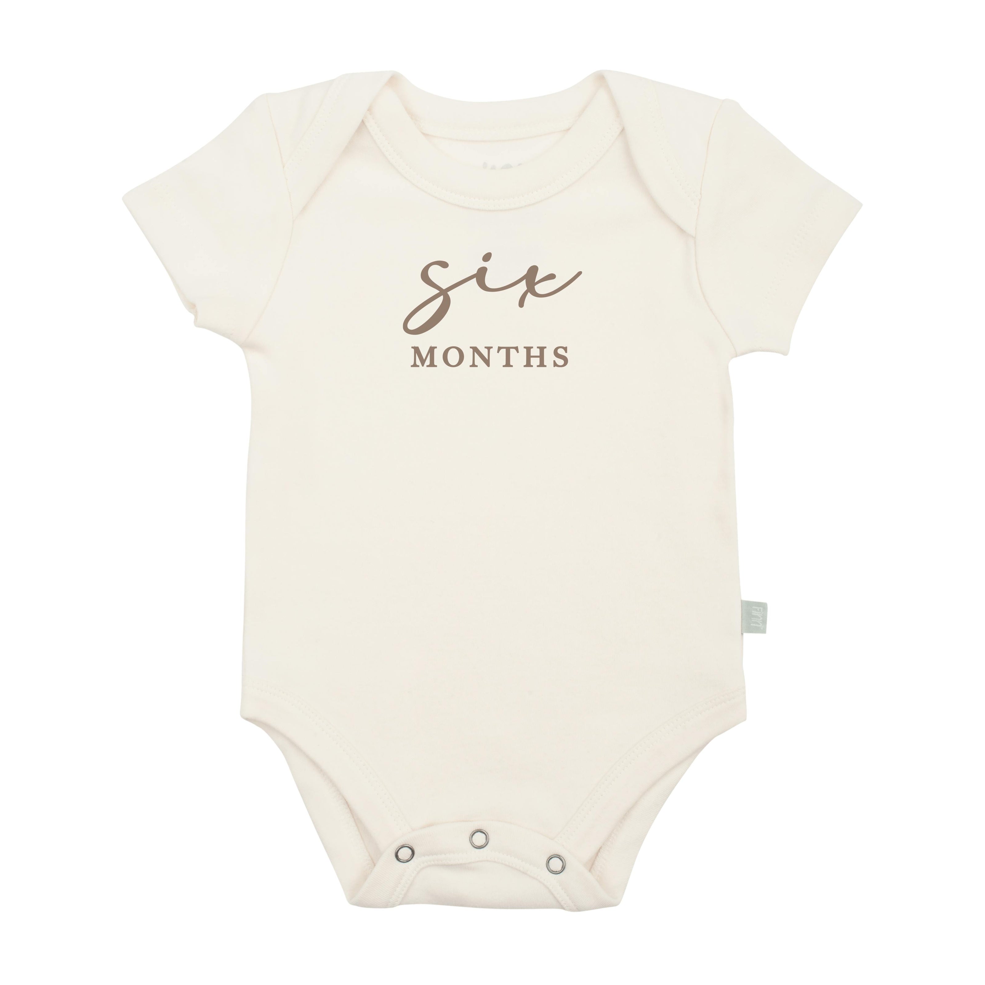 graphic bodysuit | six months milestone taupe