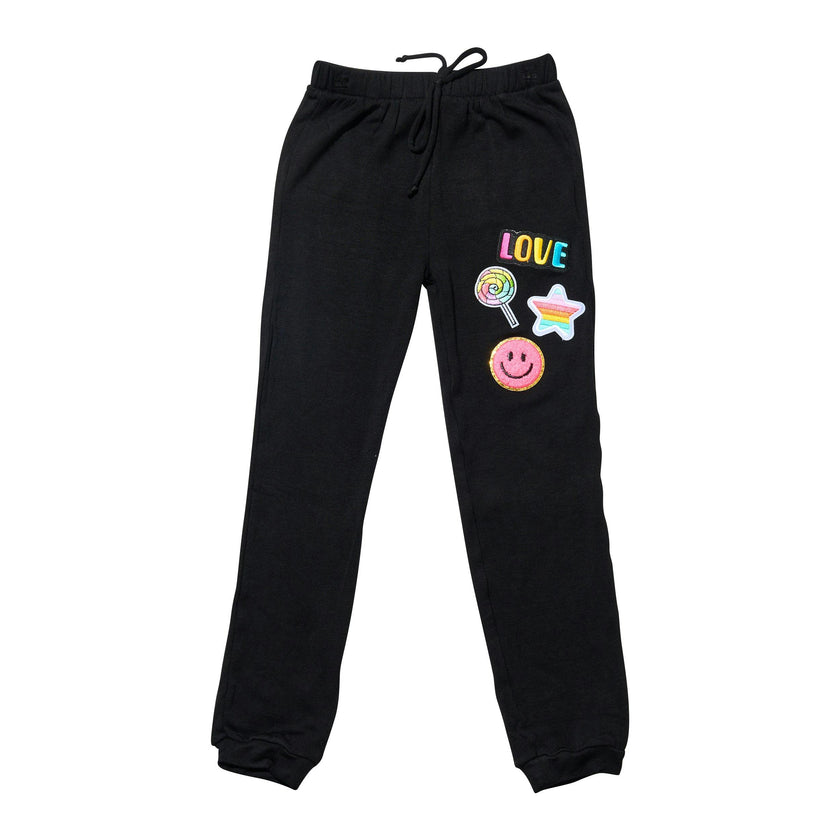 Girl's (8-14) Butter Fleece Hooded Sweatshirt with Assorted Patches