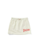 Ivory Sweat Mini Skirt with Over logo
