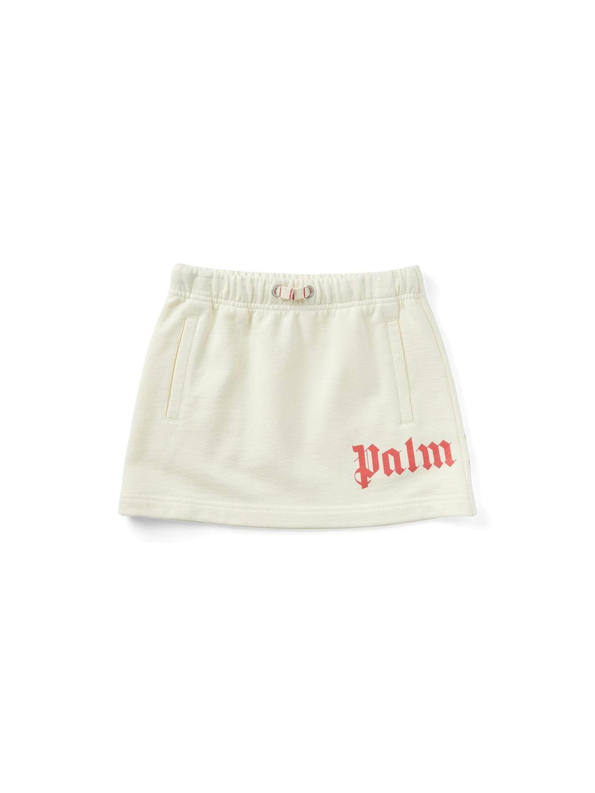 Ivory Sweat Mini Skirt with Over logo