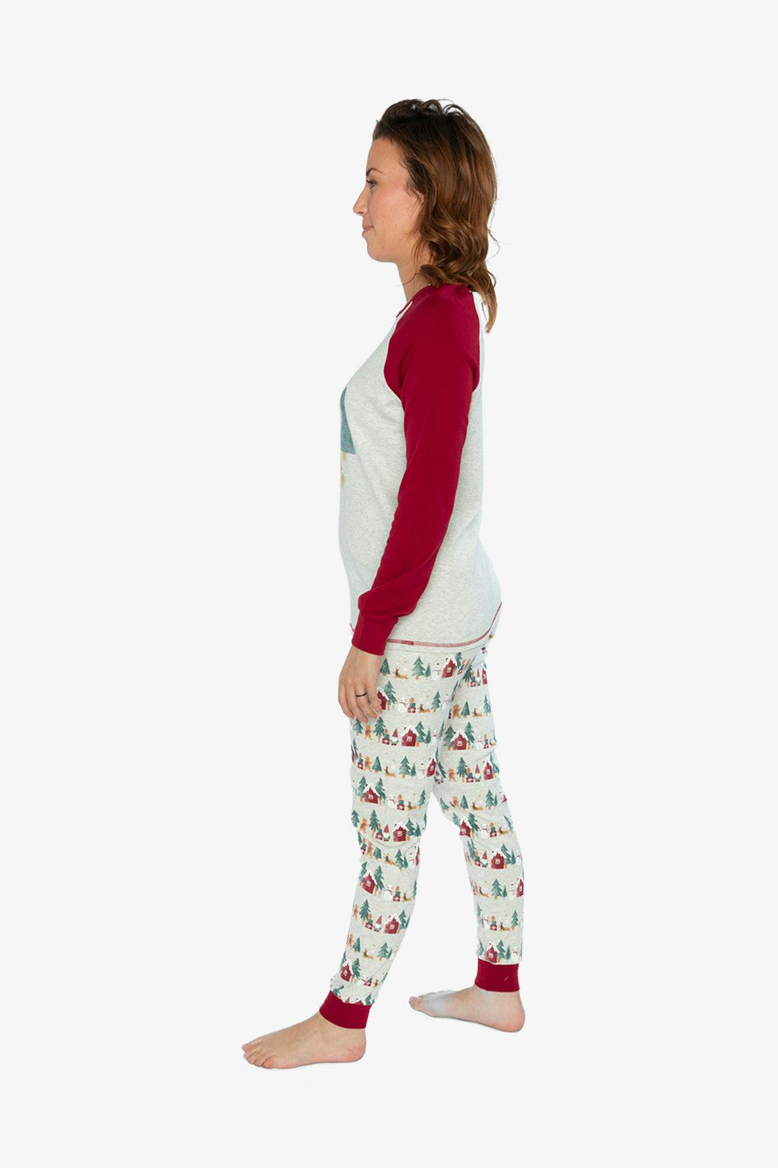 Women Two Piece Christmas Pajama Set Holiday Print