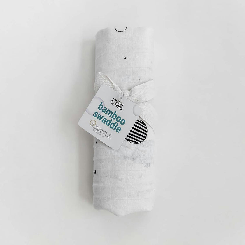 Hedgehogs and Mushrooms Bamboo Swaddle